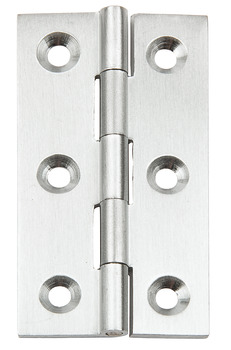 Butt Hinge 64x35mm w Stainless Steel Pin Brs Sat Chrome
