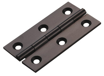 Butt Hinge 64x35mm w Stainless Steel Pin Brs M.Black