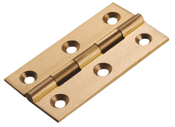 Butt Hinge 64x35mm w Stainless Steel Pin Brs Sat Brs