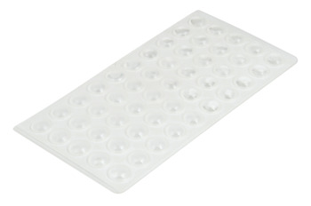 Door Buffer D10x3mm Block Plastic Trans x50pc