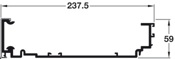 Hafele PS40 Top Guide Rail 3050mm
