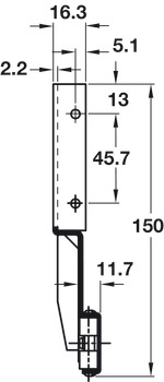 Accuride 1234 Pivot Sld Dr Run Black 354mm