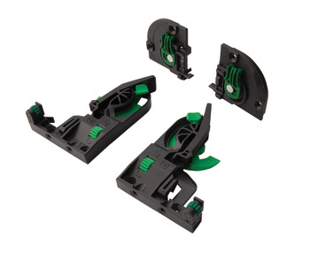Dynapro 4D Clip+Adapter Set Plastic Dk Grey