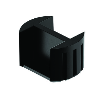 Tambour Door Centre Stop Plastic Black