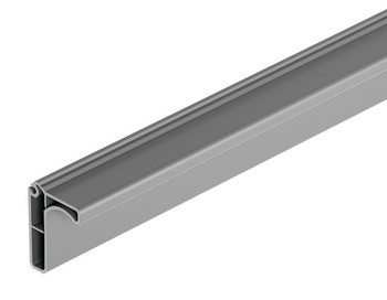 Tambour Door Handle Profile 2300mm Plastic Grey