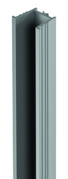 Tambour Door Run.Trk w Rim 2.5m Plastic Grey