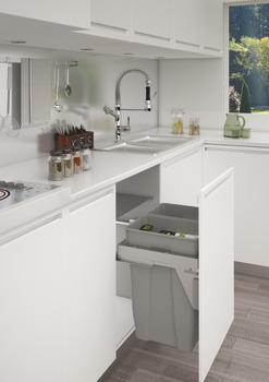 Stanto 600 PO SC Bin 2x35L Silver-Grey