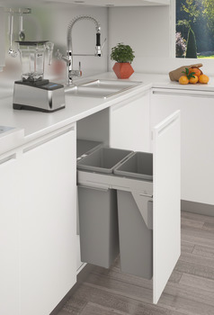 Stanto 500 PO SC Bin 2x35L Silver-Grey