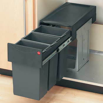 Hailo Tandem 300 Bin 3x10L Dk Grey
