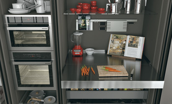 OPLA PO WithT w Shelf 40kg 600mm Steel/Anodised