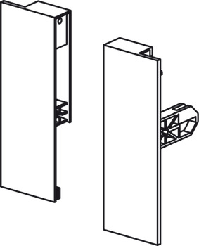 MXS Slim Fnt Bracket Set 167mm Plastic Black