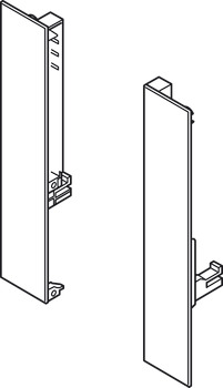 MXS Internal Drawer Fnt Brkts Set 199mm Plastic Grey