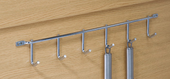 Row of 6 Hooks 400mm Fixing Centres SPC