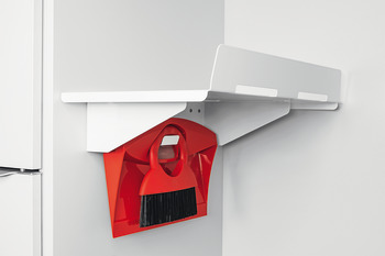 Hailo Shelf with Dustpan+Brush Set Wht 520.14.740