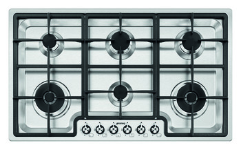 Smeg Cls PGF962 Hob Gas 6Z Stainless Steel