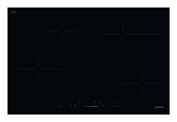 Smeg SE484EMTD Hob Cer 4Z Black Gls