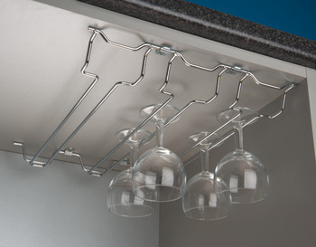 Wine Wire Glass Rack 400mm Wall SCP
