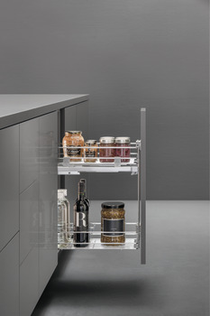 PO Baskets 2-Tier 150mm 15kg RH Lin Chrome