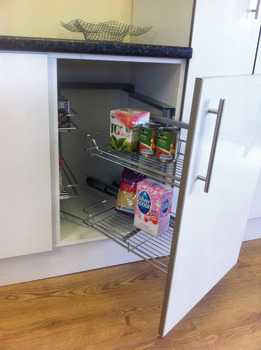 Pull Swing Corner Unit 800mm LH Silver