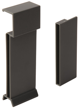 MXS Glass Panel Hldr Set Rect Rail Antique
