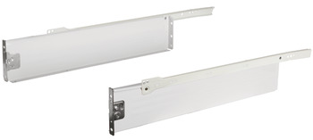 MX Mtl Drawer Sides Sgl 20kg 118/500mm Wht