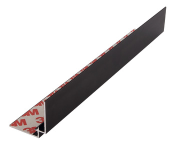 AluSplash Int Crn Profile 750mm Aluminium Black