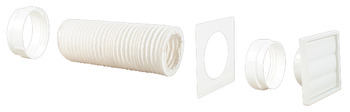 Manrose 150mm Grv Grille Duct Set 1m Brw