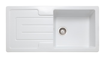 Rectangle Austell CAU10101WH 1.0B Sink Cer Wht