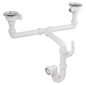 Rectangle WKIT24/ Waste Kit Dbl 89mm Polished Chrome