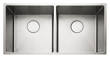 Rectangle Kube KUBE4040 2.0B Sink UH Stainless Steel