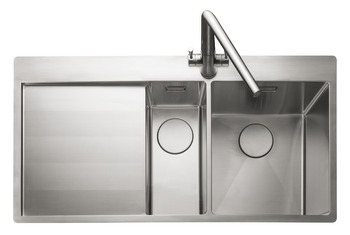 Rectangle Cosmo CSM9602L 1.5B Sink LHD Stainless Steel