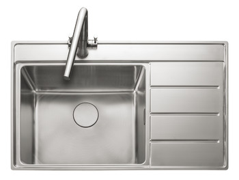 Rectangle Boston BST8601R 1.0B Sink RHD Stainless Steel