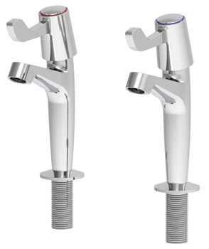High Neck Pillar Taps Brs+Stainless Steel PC