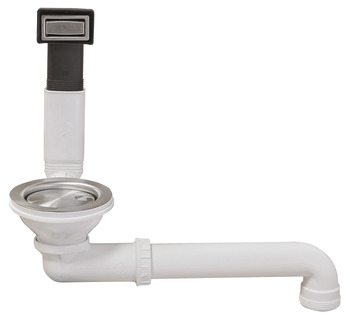 Hafele Space Save Waste+Overflow Sgl Stainless Steel