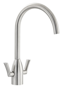 Abode AT2075 Airo Dual Lvr C-Tap Brushed Stainless Steel