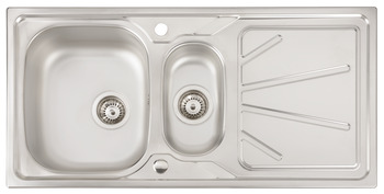 Abode AW5055 Trydent 1.5B Sink Rev Stainless Steel