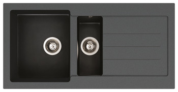 Abode AW3169 Xcite 1.5B Sink Rev Gr Black