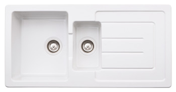 Abode AW1041 Acton 1.5B Sink Rev Cer Wht