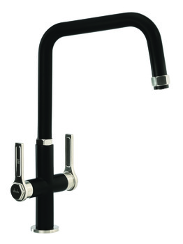 Abode AT2092 Hex Dual Lvr U-Tap Black/Nickel