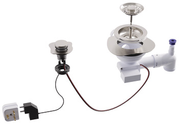 Abode AX1169 LivInc Elec Pop-Up Wst Brushed Stainless Steel