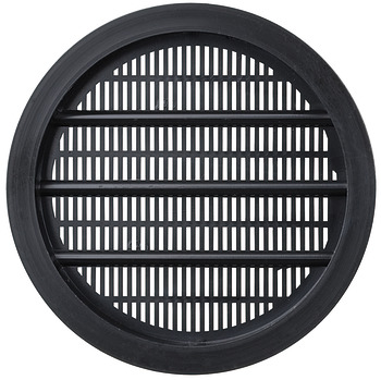 Vent Trim Rectangle D65mm Nail-in Plastic Black