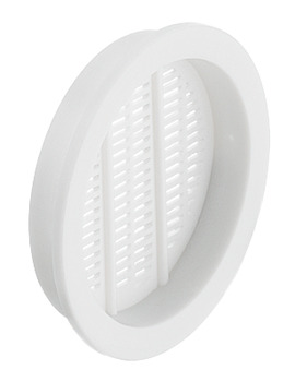 Vent Trim Rectangle D65mm Nail-in Plastic White