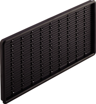 Ventilation Grille Rectangle 225x120mm Plastic Black