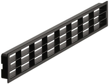 Ventilation Grille Rectangle 458x65mm Plastic Black