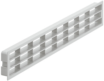 Ventilation Grille Rectangle 458x65mm Plastic Grey