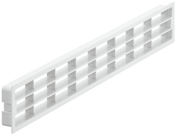 Ventilation Grille Rectangle 458x65mm Plastic White