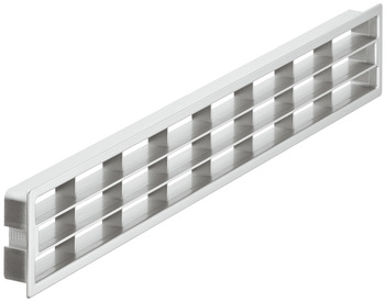 Ventilation Grille Rectangle 458x65mm Plastic Matte Silver