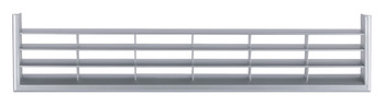 Ventilation Grille Rectangle 367x79mm Plastic Stainless Steel