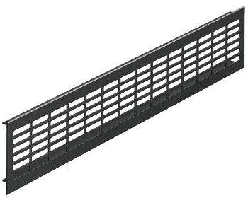 Ventilation Grille Rectangle 480x80mm Aluminium Black 9005