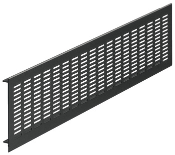 Ventilation Grille Rectangle 480x100mm Anodised Black 9005